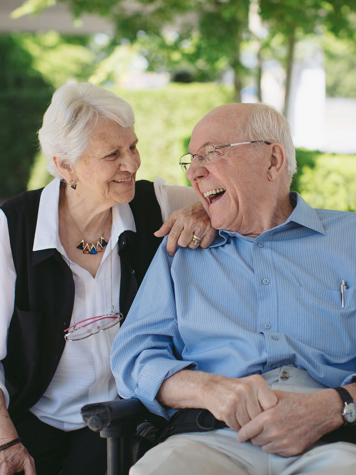 Retired Couple Laughing