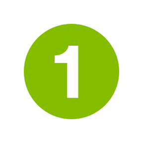 Círculo Verde con el número uno