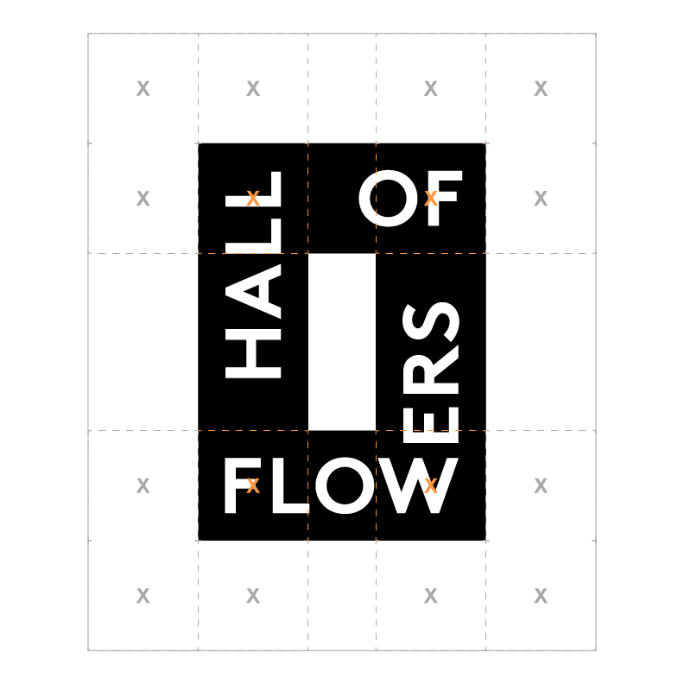 hall of flowers logo clearspace by supermorebetter