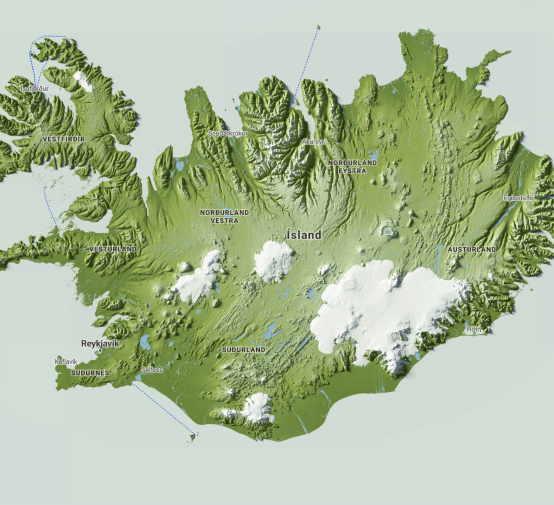 Map of Iceland