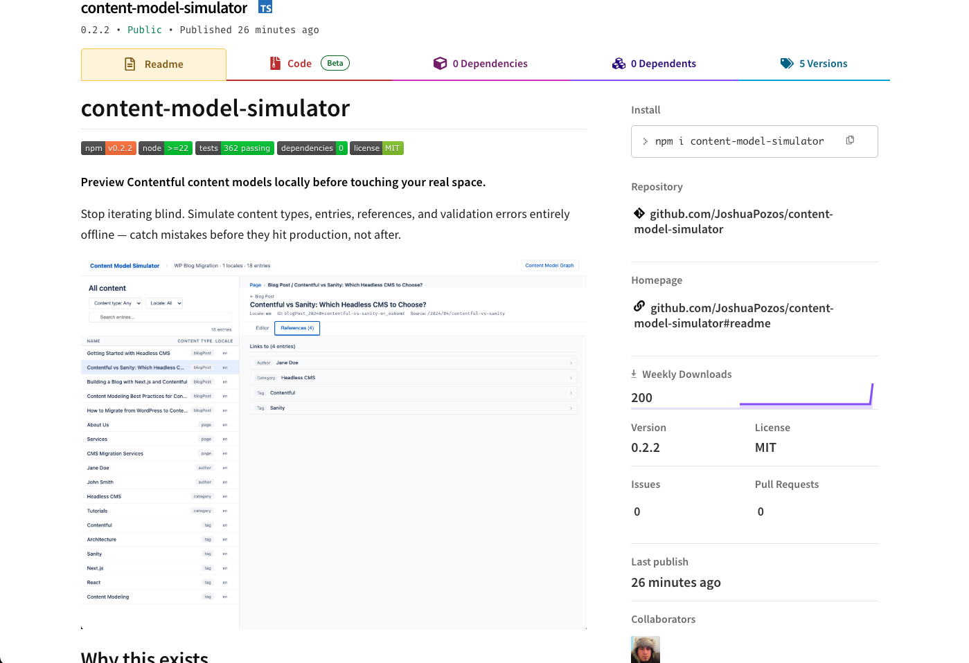 content-model-simulator