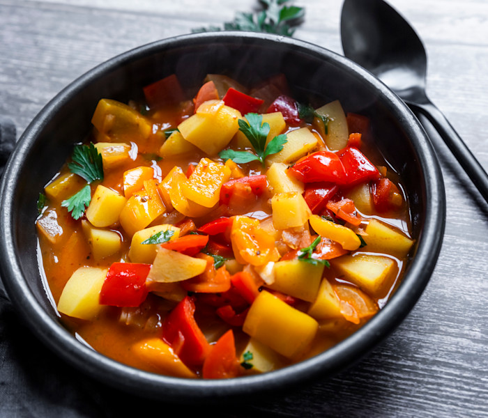 Papas en salsa de tomate