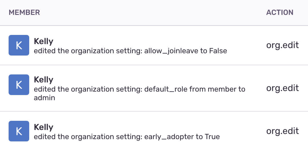 The new audit log