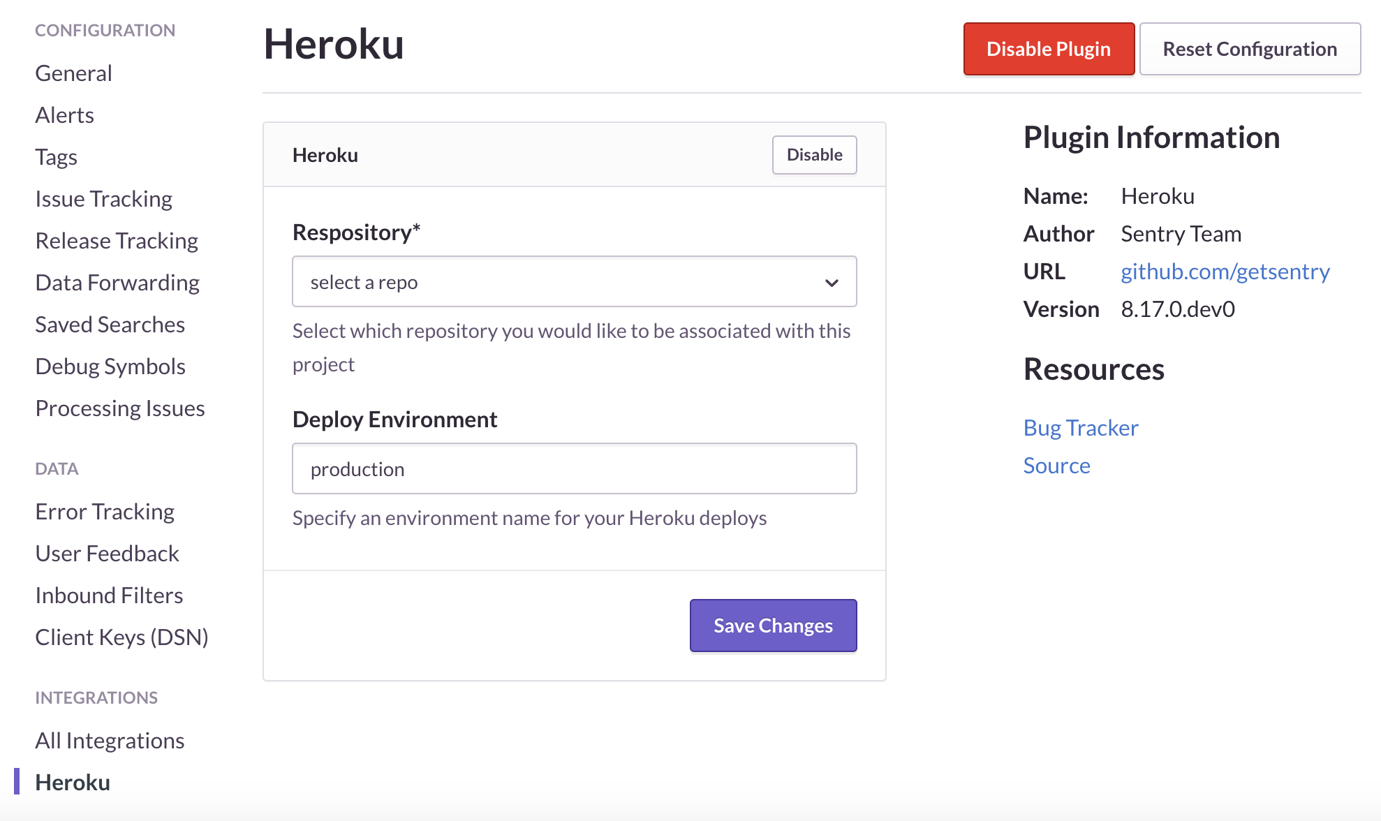 Heroku config