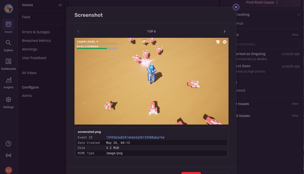 Game Development Debugging and Real-time Crash Reporting | Sentry