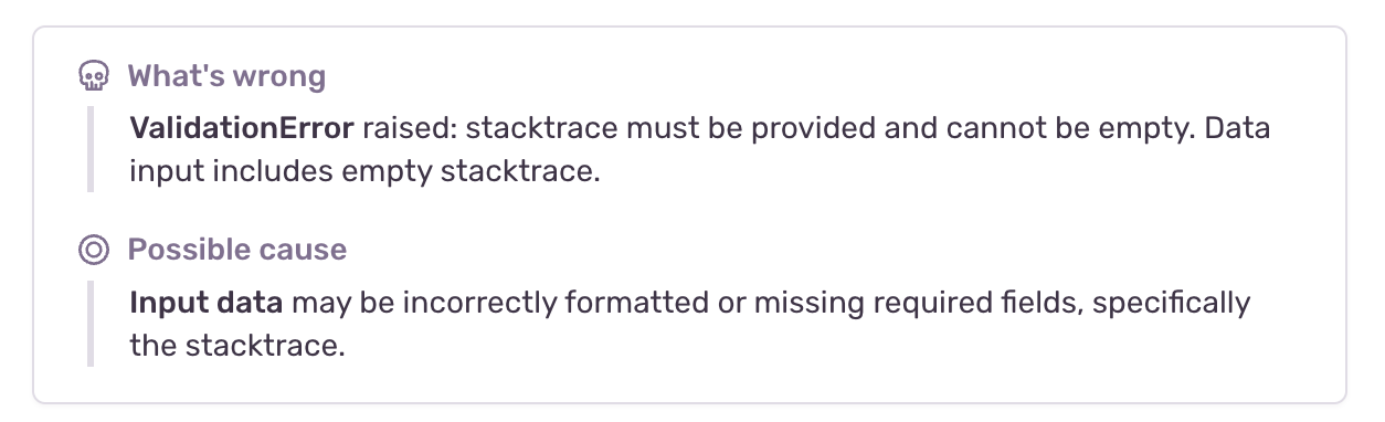 A quick summary of all the data in the issue to help you understand what's going on at-a-glance.