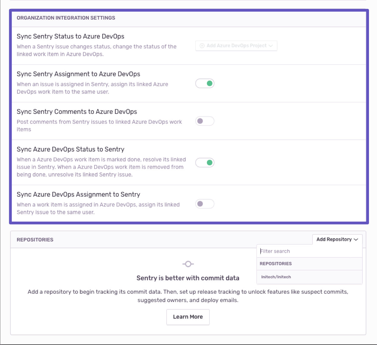 Issue Sync with Azure DevOps