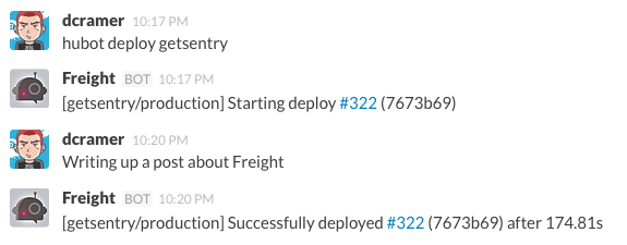 Freight Hubot Integration