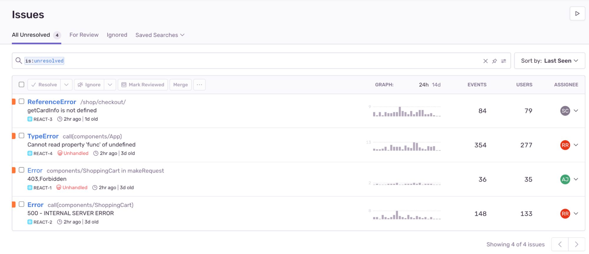 Javascript Error Tracking - Find which user actions lead to exceptions