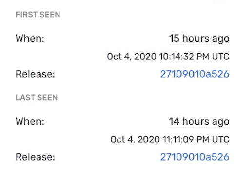 Sentry's identification of git releases