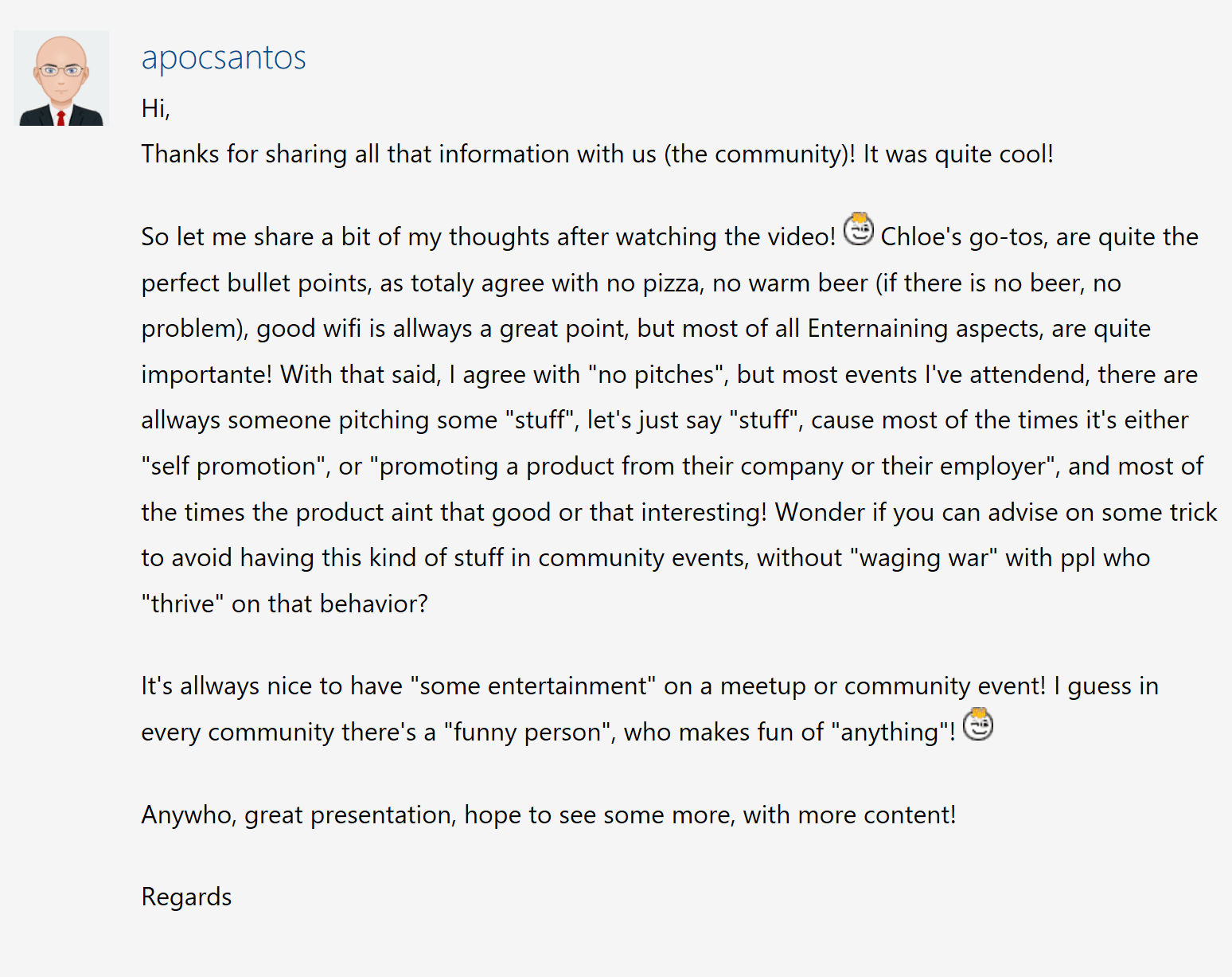 Open Source Show Youtube Comment