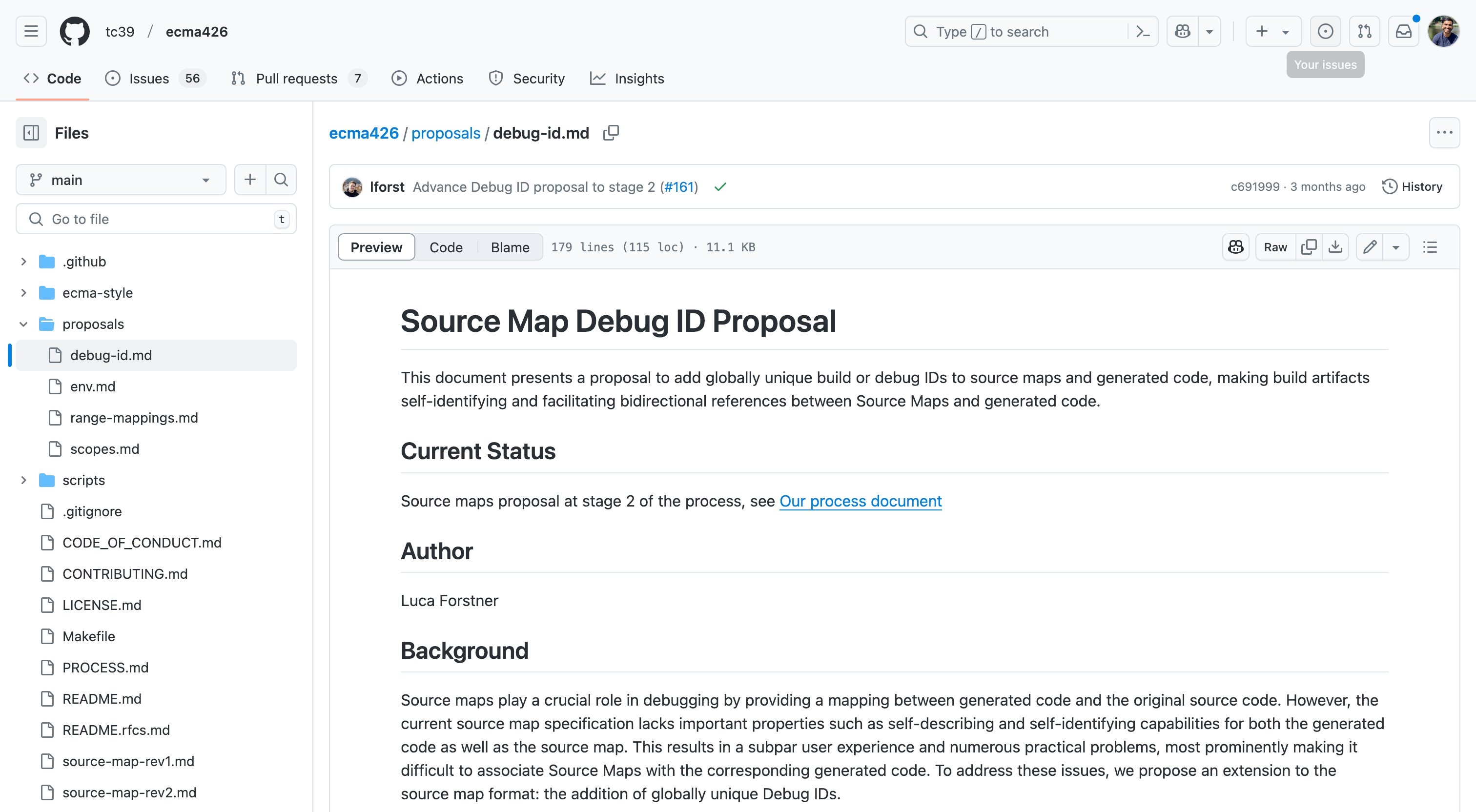 Sentry's proposal for Source Map Debug IDs on GitHub