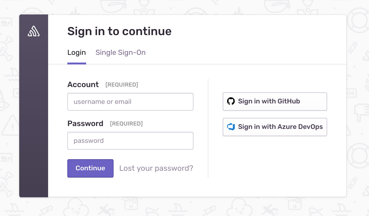 Sentry login with GitHub and Azure DevOps