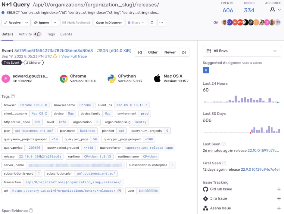 Performance Issues Insights meet action Product Blog • Sentry