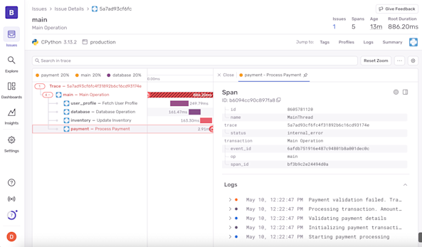Logs in Sentry: Now in Open Beta | Product Blog • Sentry
