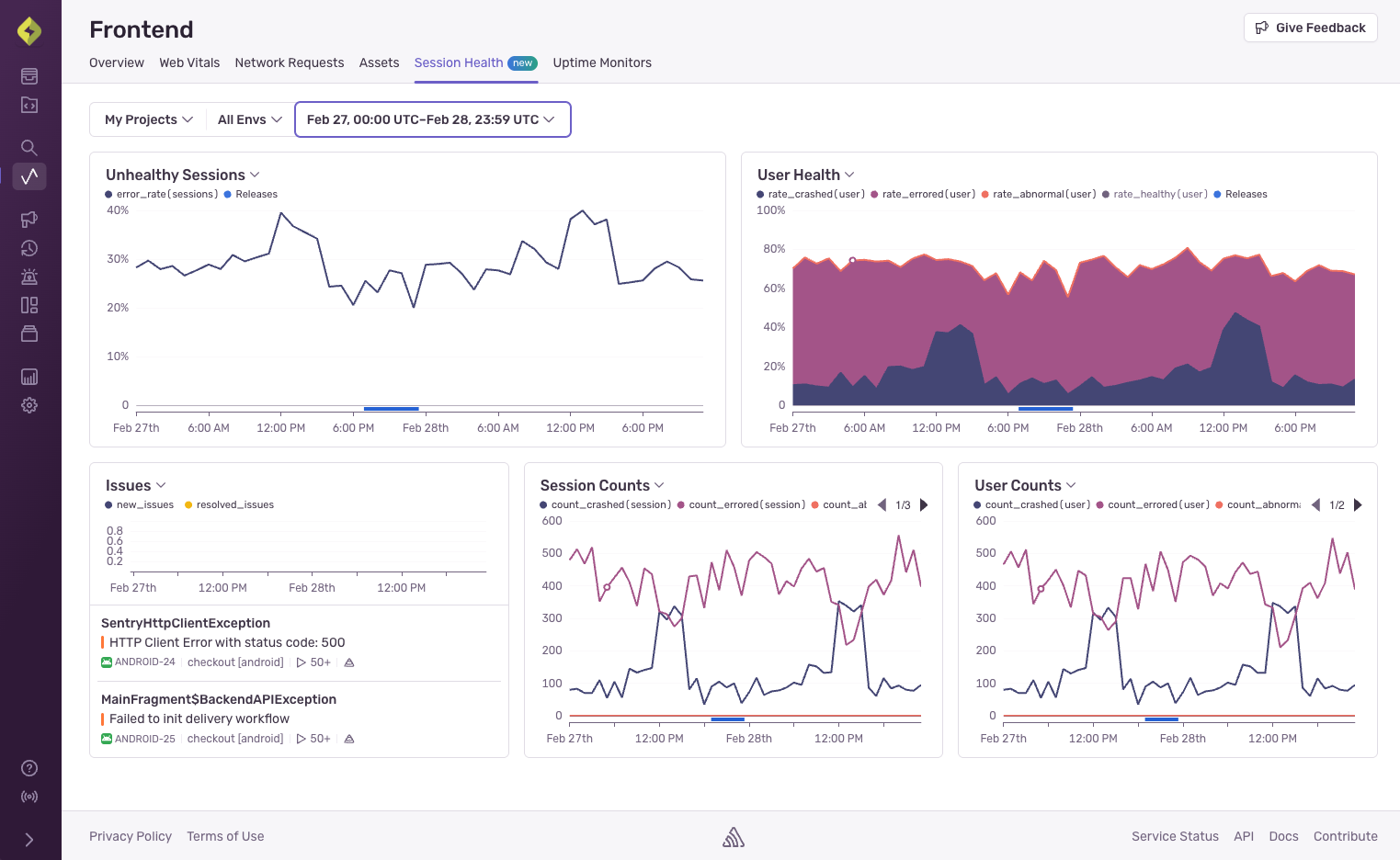 Introducing Session Health In Sentry (Now In Open Beta) | Product Blog ...