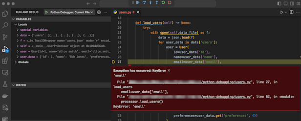 Debugging Python with VS Code and Sentry | Sentry