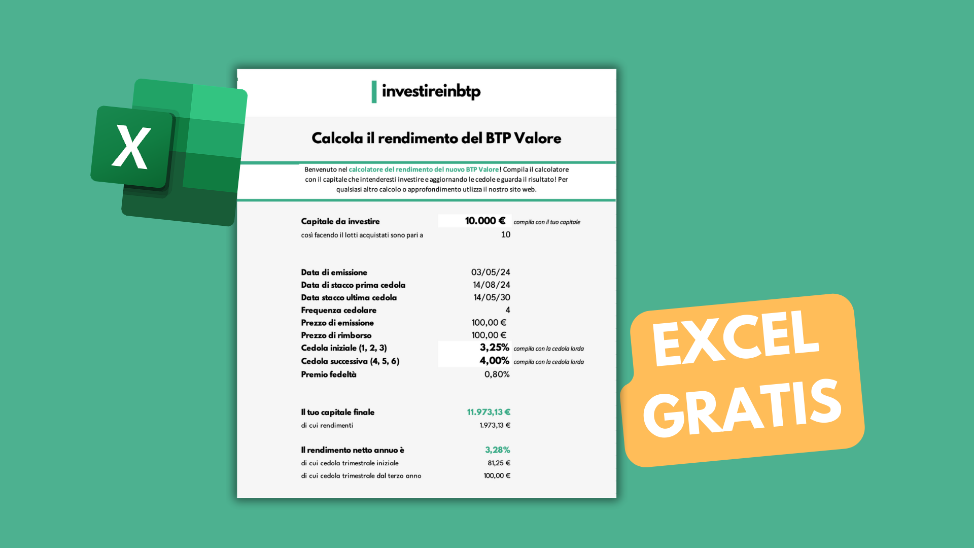 Ti regaliamo un tool per il calcolo dei guadagni con il BTP Valore