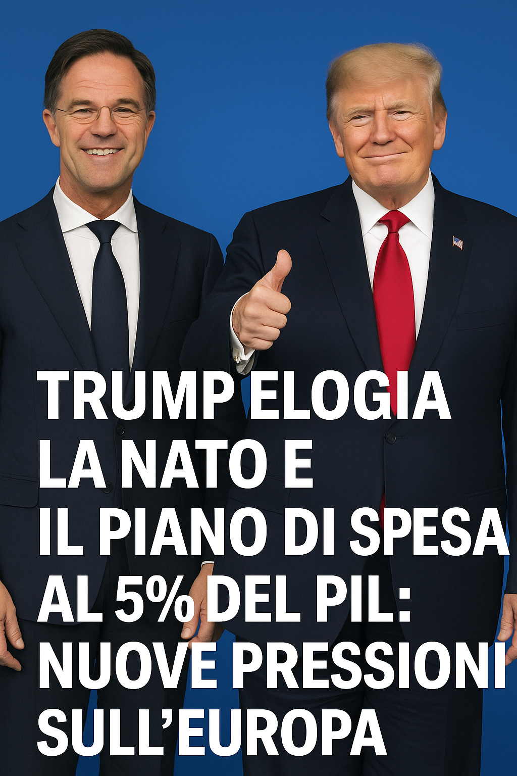 Trump elogia la NATO e il piano di spesa al 5% del PIL: nuove pressioni sull'Europa