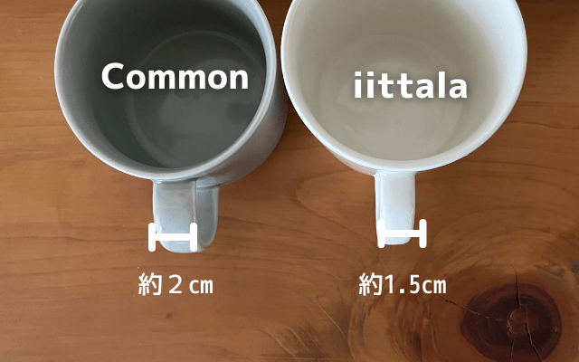 取っ手が太めのcommonスープマグ