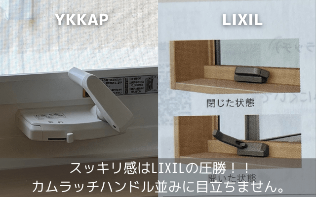 目立つYKKAPのオペレーターハンドル