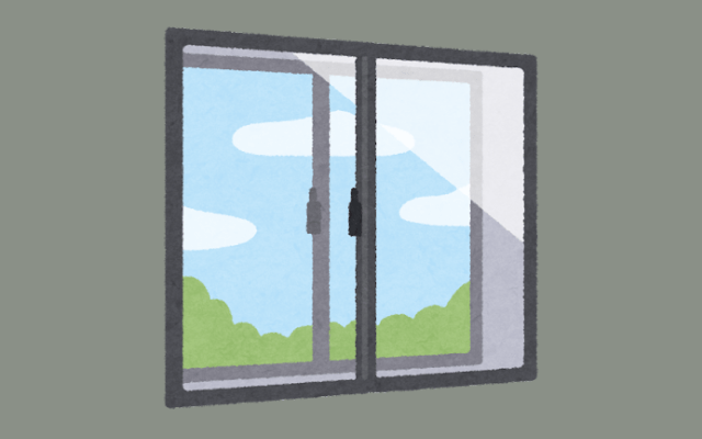 障子枠が目立つ内窓