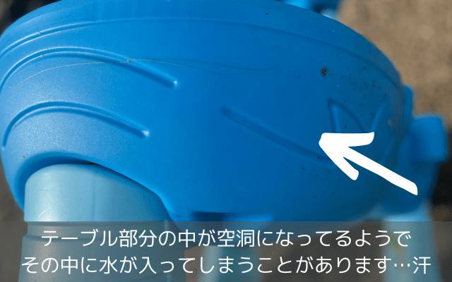 テーブルが空洞になっているコストコステップ2ダブルシャワーウォーターテーブル