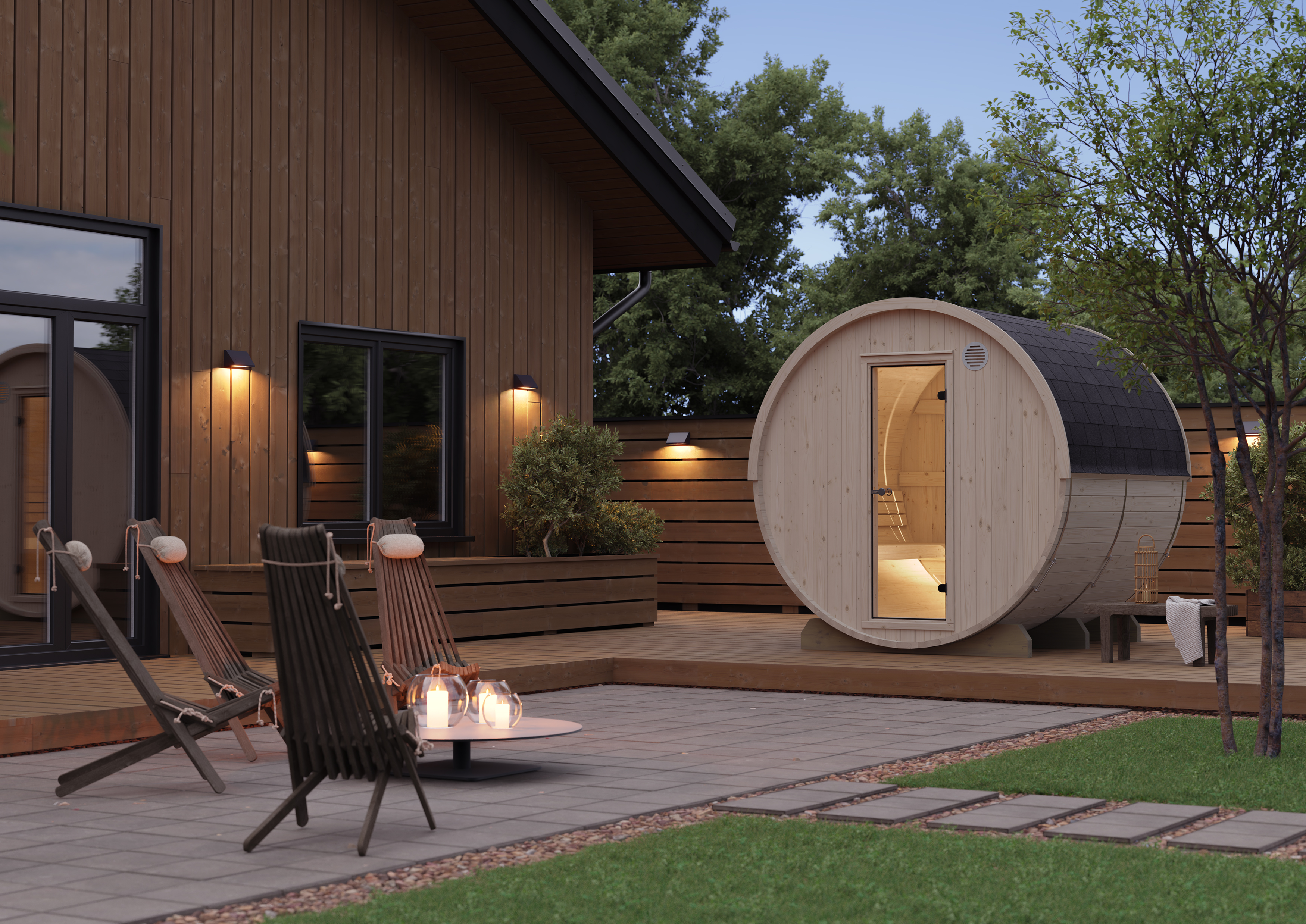 Barrel sauna Kammi Barrel Large