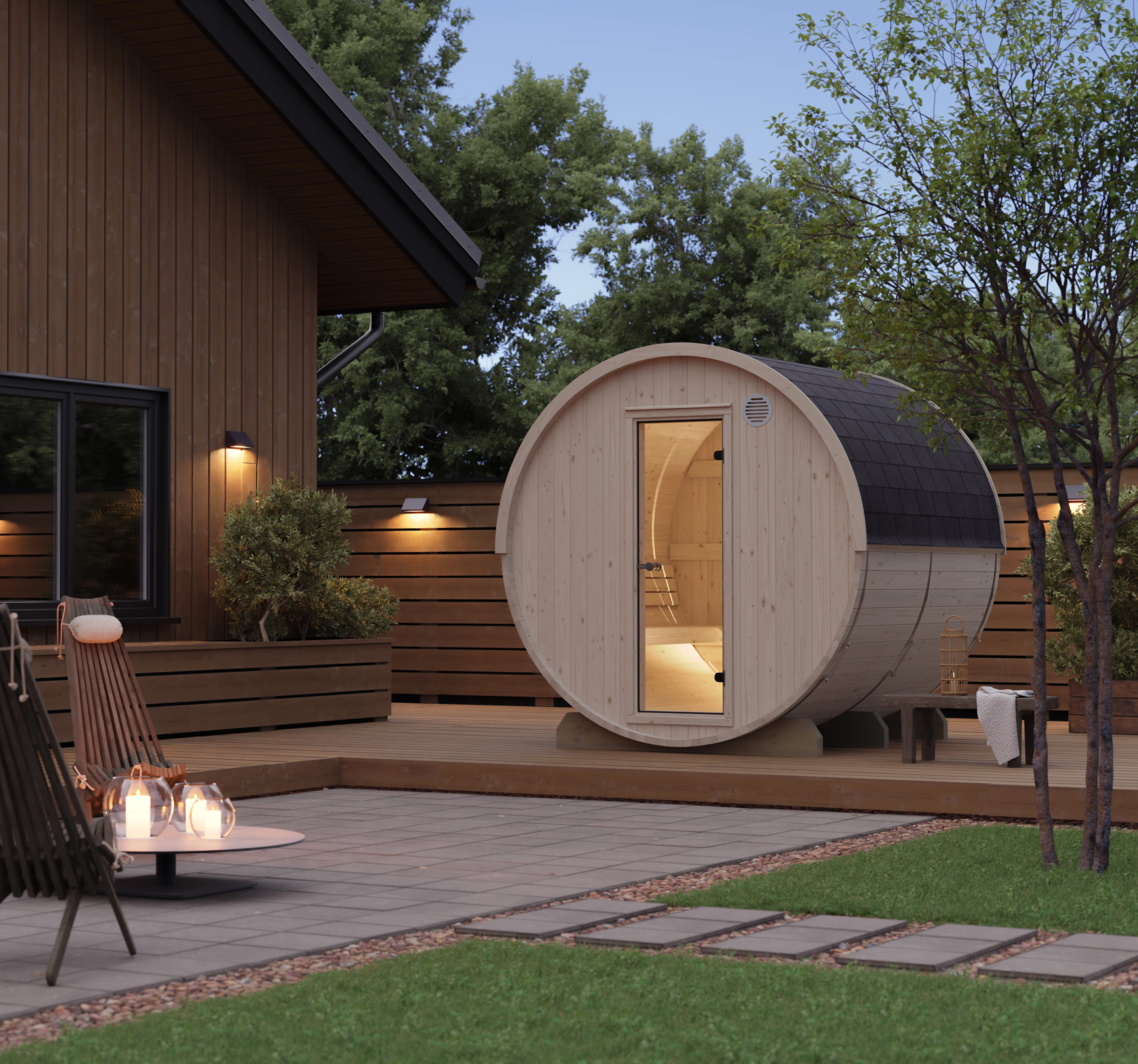 Barrel sauna Kammi Barrel Large
