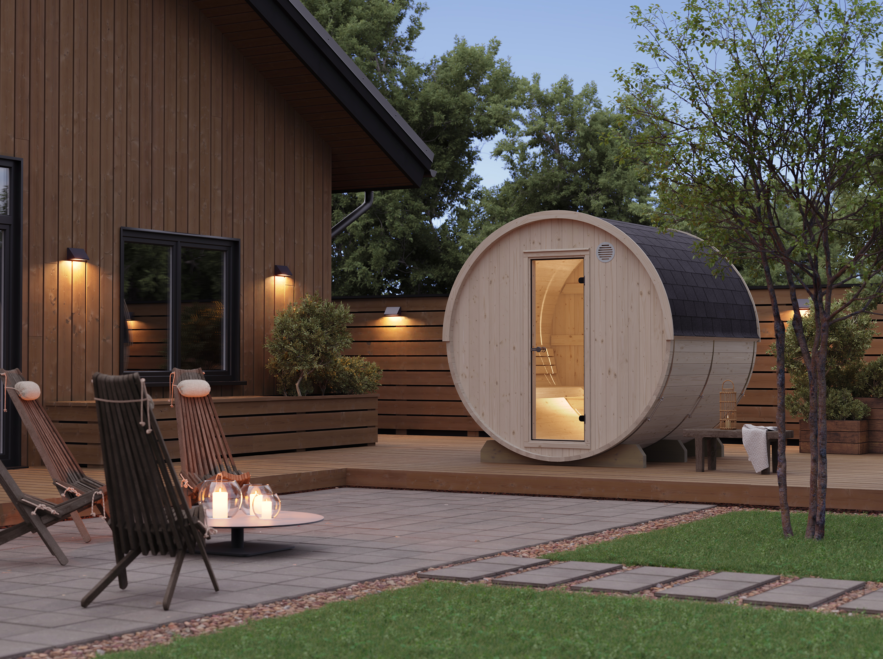 Indoor & outdoor installation: Separate control panel and IP65-rated power unit provide flexible installation for indoor and outdoor saunas.
