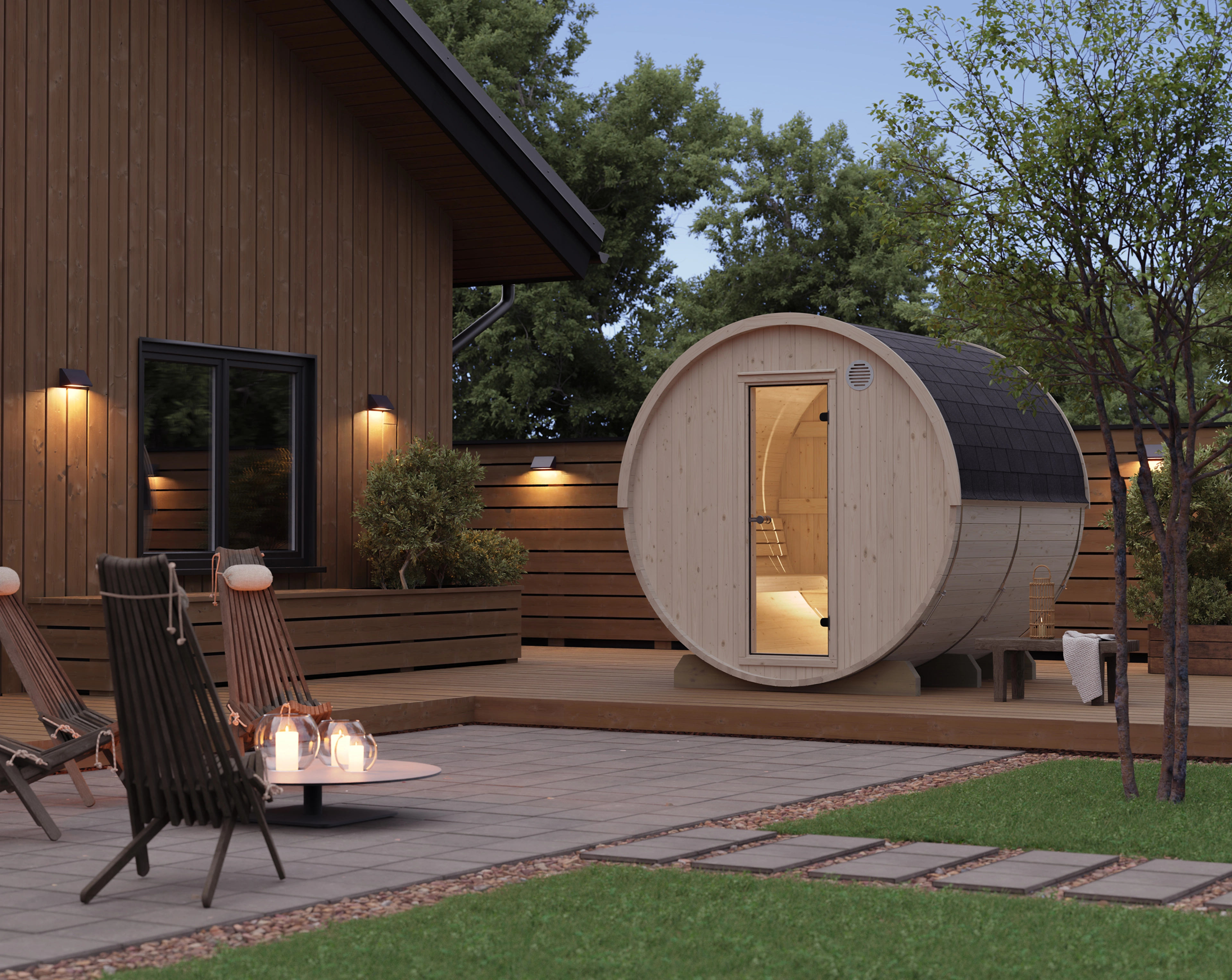 Indoor & outdoor installation: Separate control panel and IP65-rated power unit provide flexible installation for indoor and outdoor saunas.