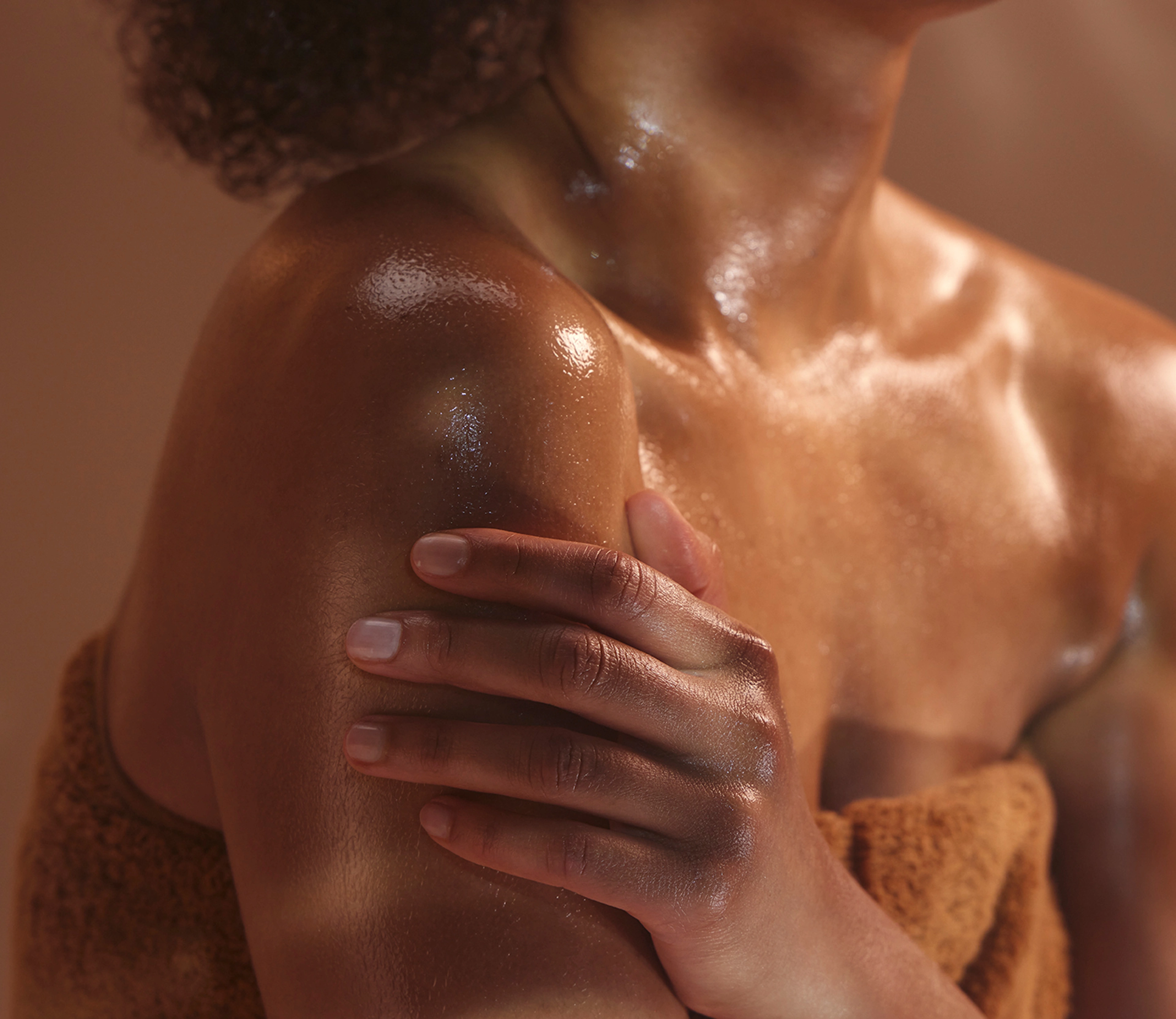Woman in infrared sauna
