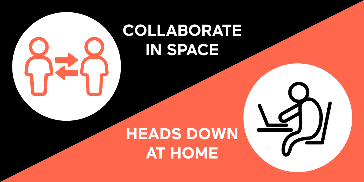 Collaborate in Space, Heads Down at Home