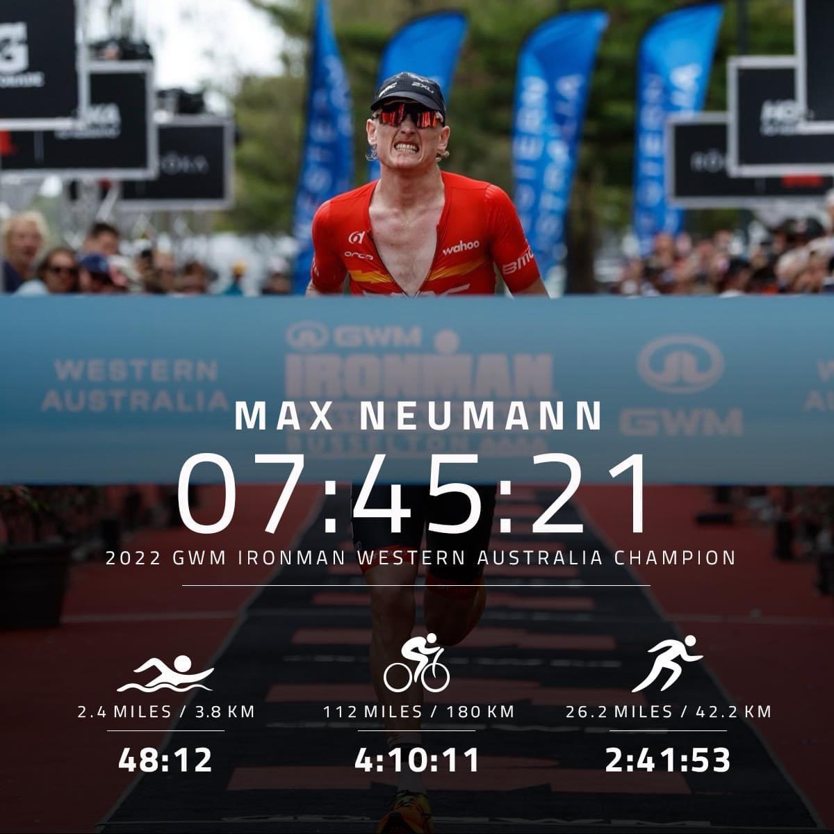 Max Neumann Ironman Western Australia 2022 performance