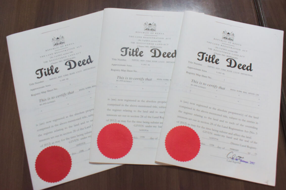 3 Major Types of Title Deeds - Nyota Njema Real Estate