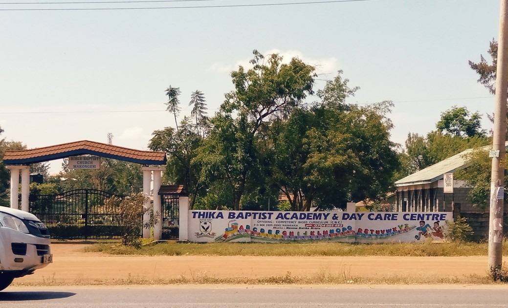 Thika Baptist academy and day care centre main gate