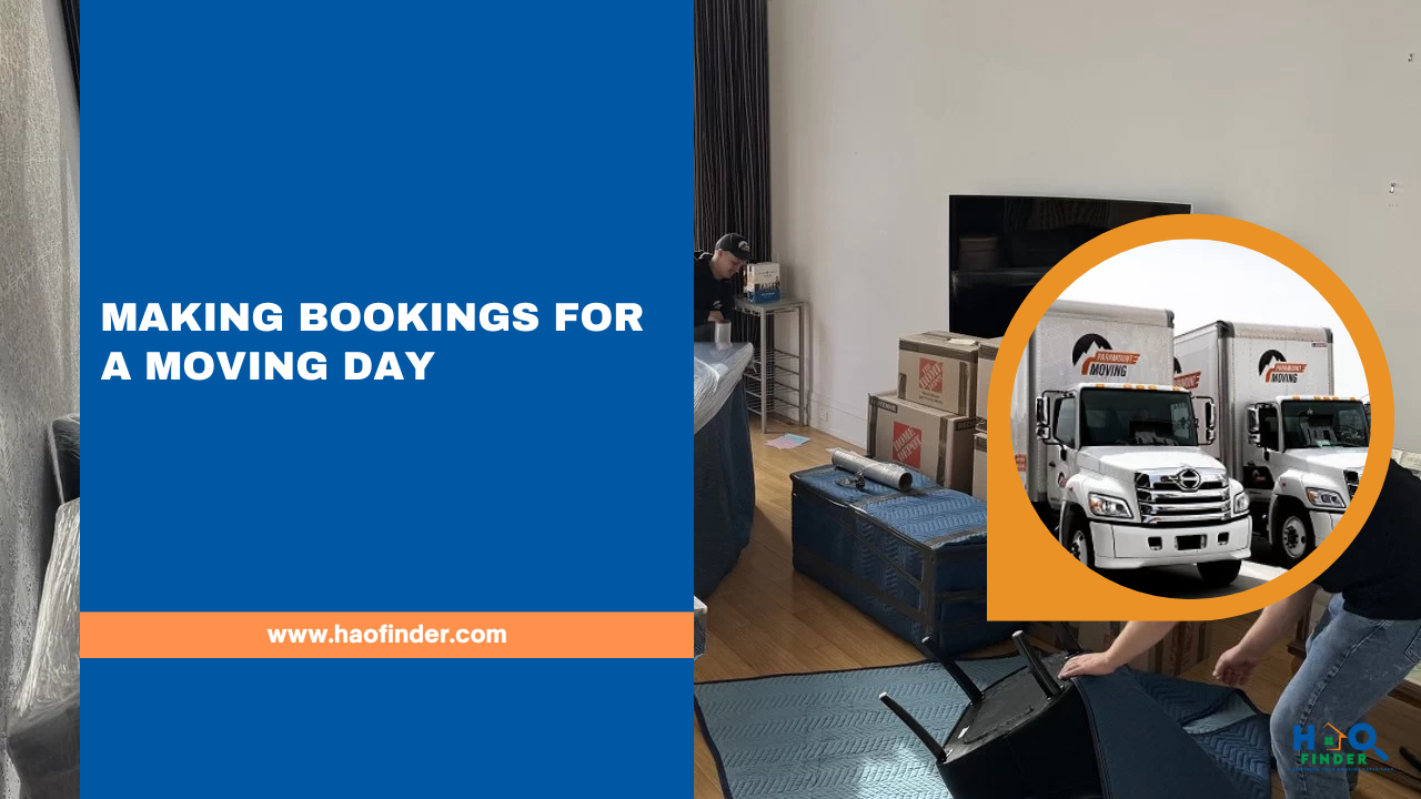 Making bookings for a moving day