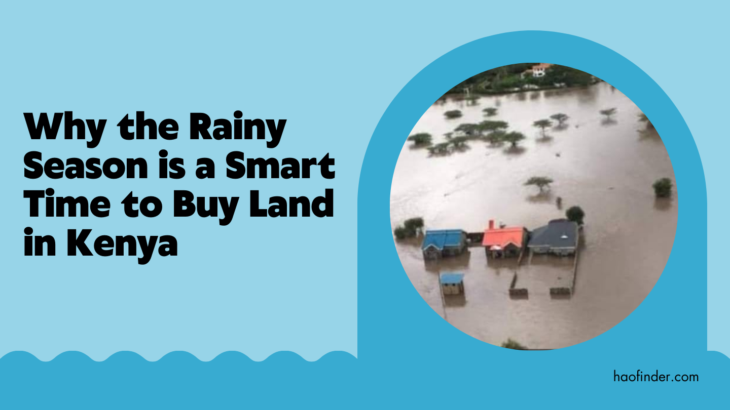 Rainy season land buying in Kenya has surprising benefits. Learn how to check drainage, find water sources, and negotiate prices.