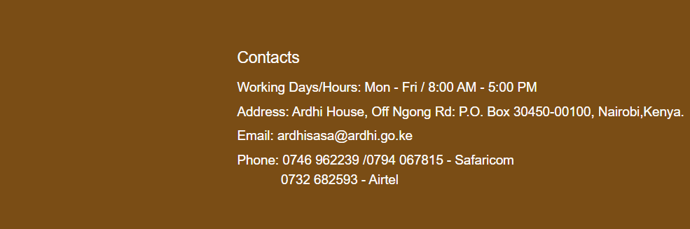 Ardhi Sasa Contacts