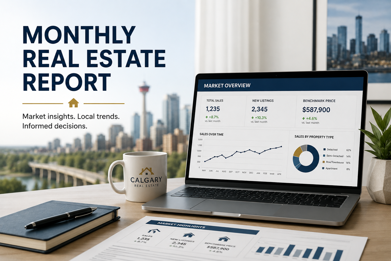 Monthly Real Estate Report pboto