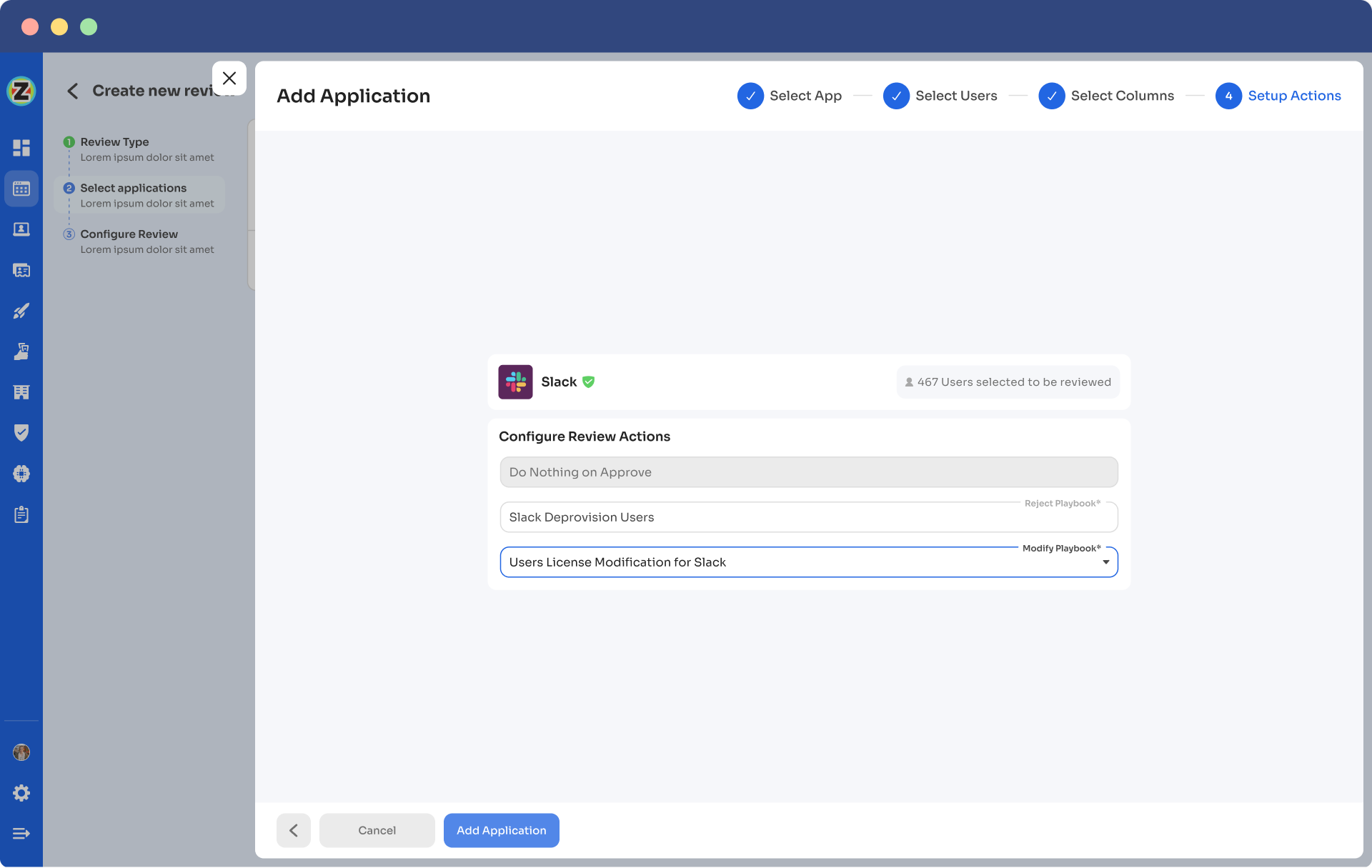 5. Set up Actions - Run Playbook