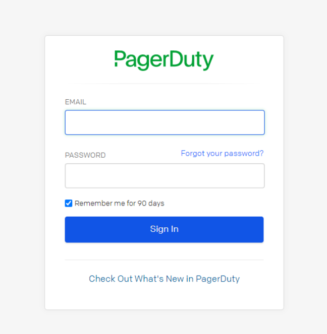  Login to PagerDuty Account.