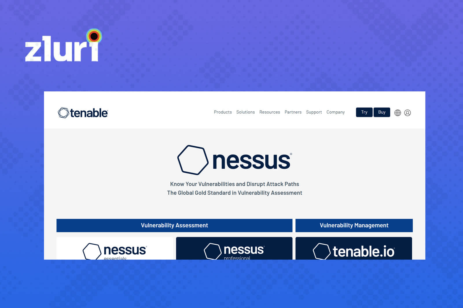 nessus home page