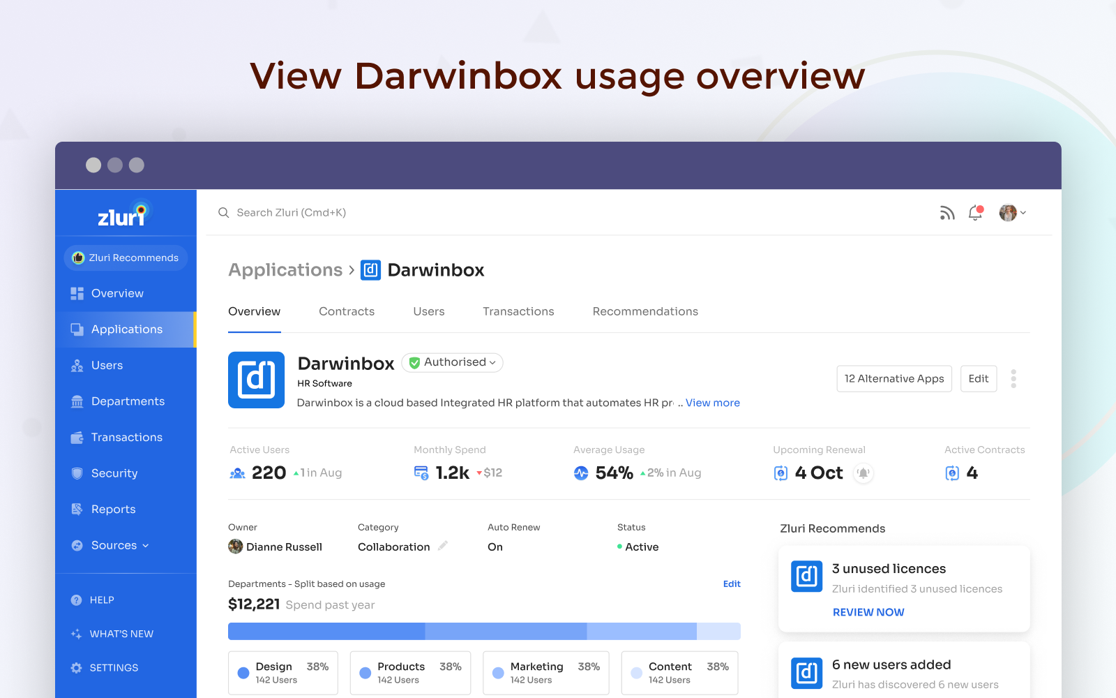 Darwinbox Integration | Zluri