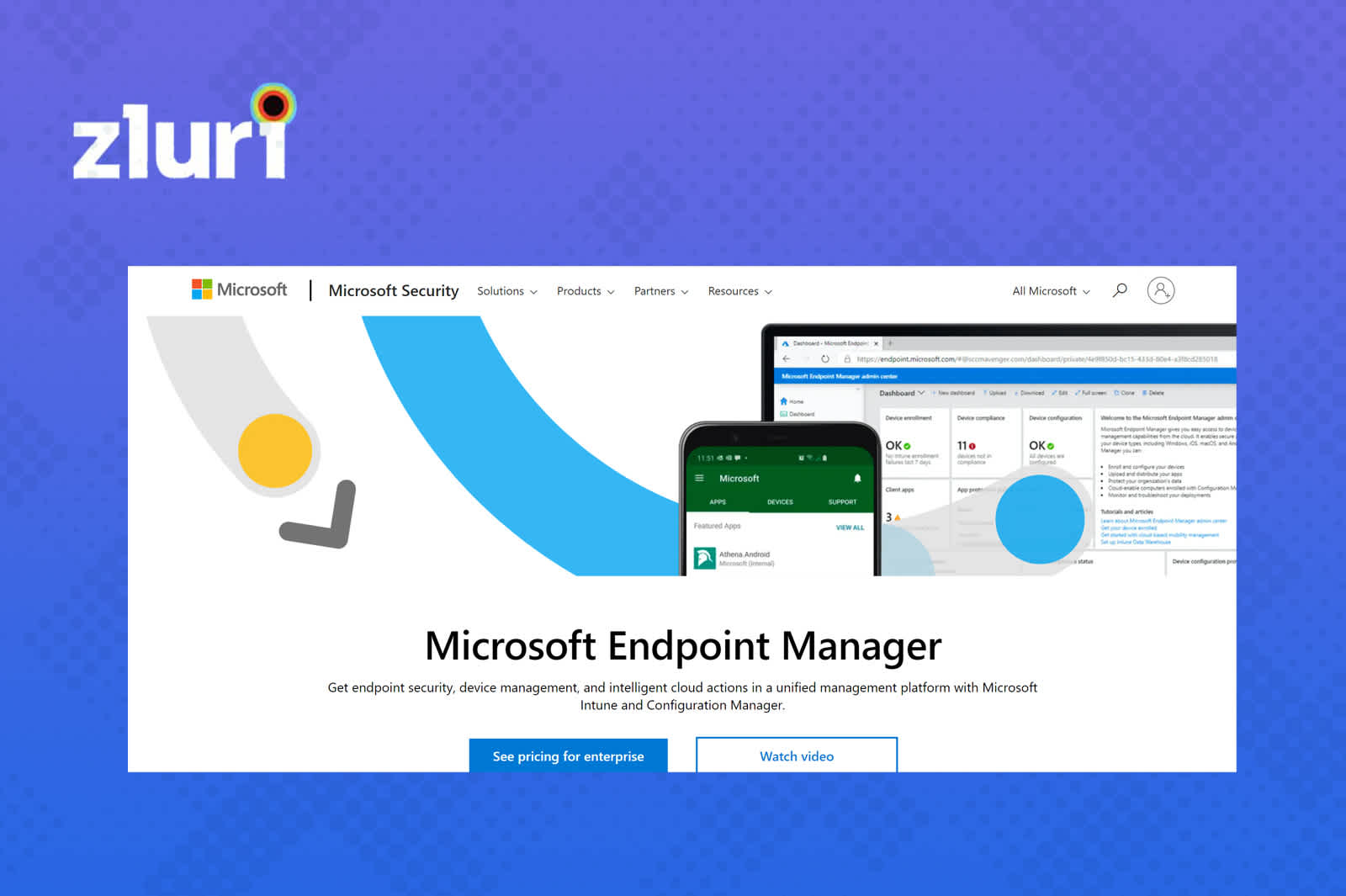 Endpoint Manager, Security Manager Dashboard