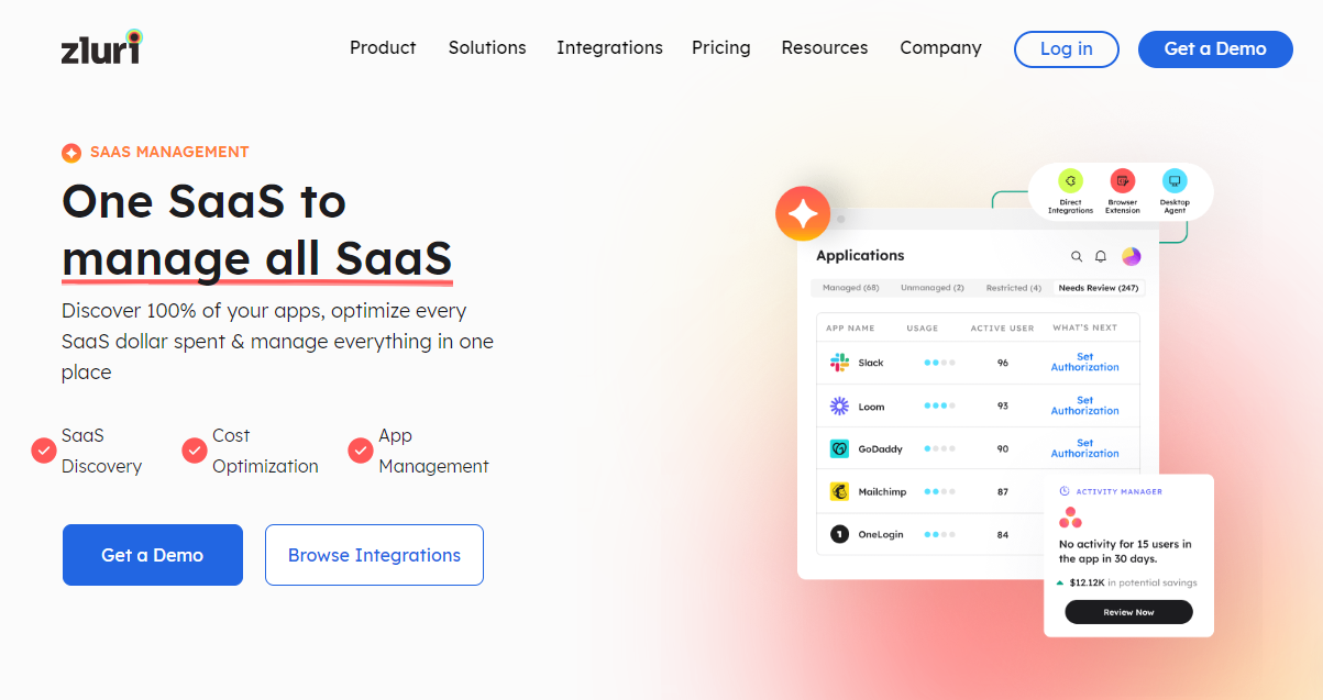 Zluri- SaaS management platform