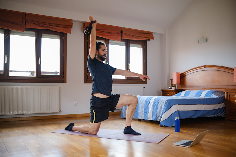 Bedroom kettlebell workout