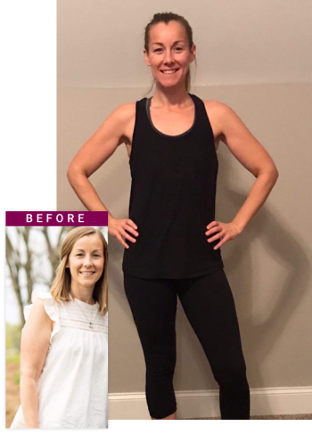 Nicole got incredible weight loss results with her online personal trainer at Kickoff!
