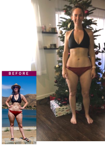 Brooke got incredible weight loss results with her online personal trainer at Kickoff!