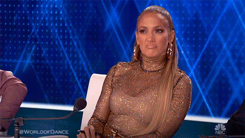 5x5 workout: Jennifer Lopez flexing her biceps from the World of Dance GIF